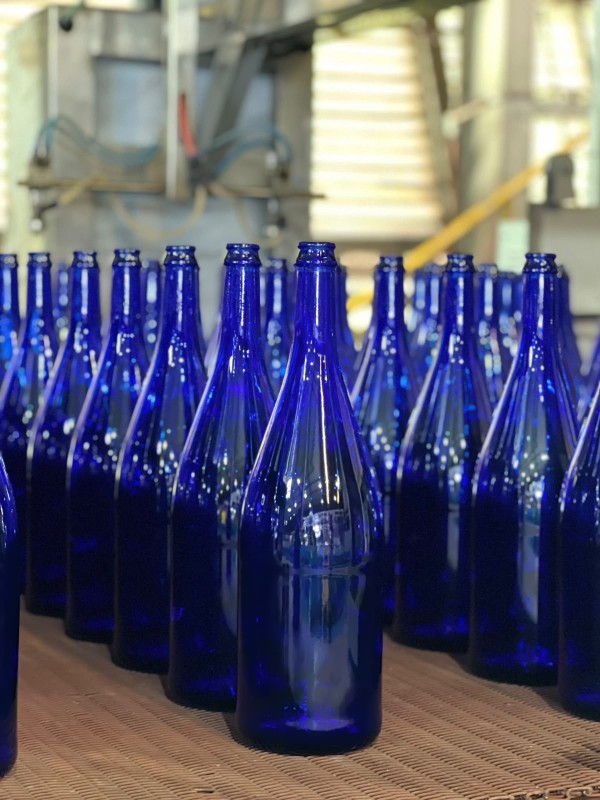 Blue Sapphire bottles produced using PSR Colourant System